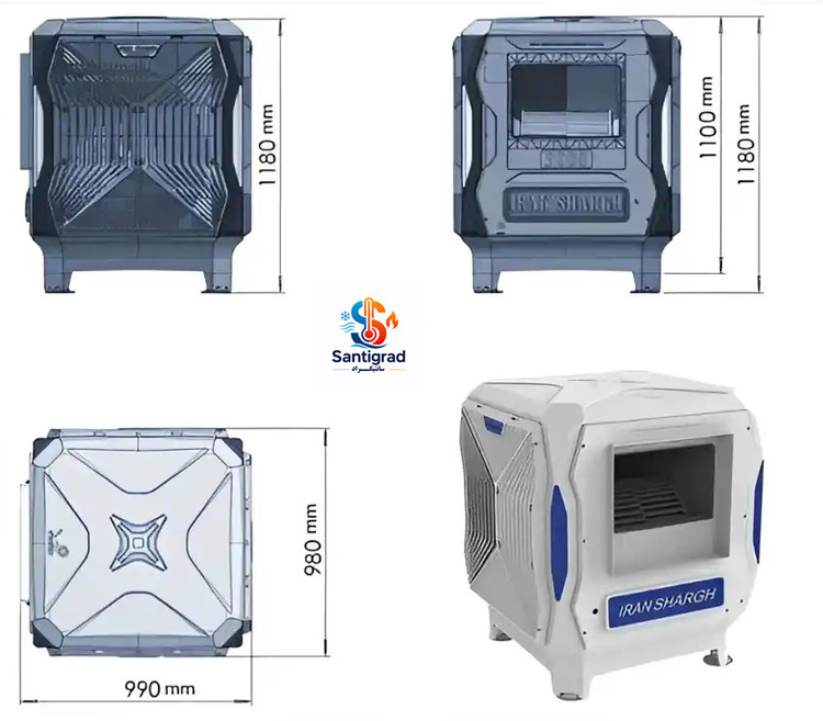کولر پلیمری 8500 ایرانشرق مدلISP 85 موتور BLDC